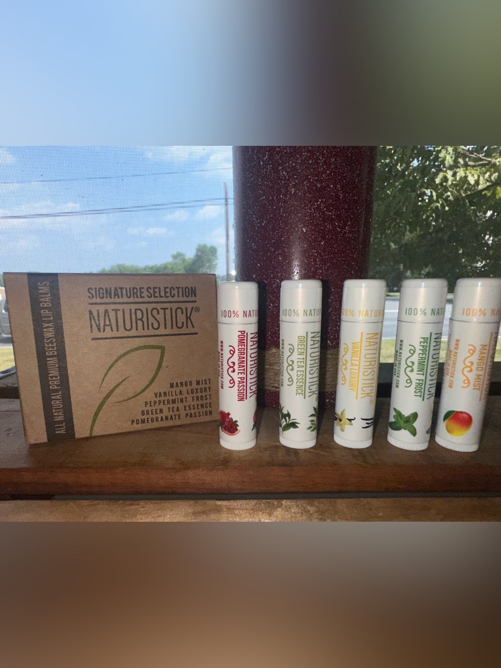 Naturistick Natural Beeswax Lip Balm (5-Pack) Asst Flavors Moisturizing
